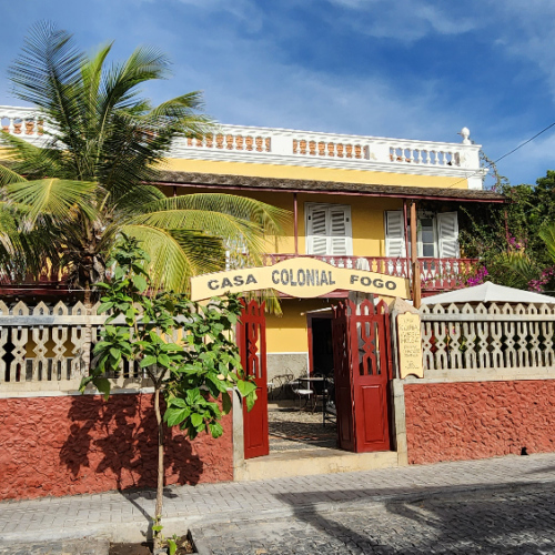 Casa Colonial Fogo à Sao Filipe. Cap Vert, Fogo, Sao Filipe.