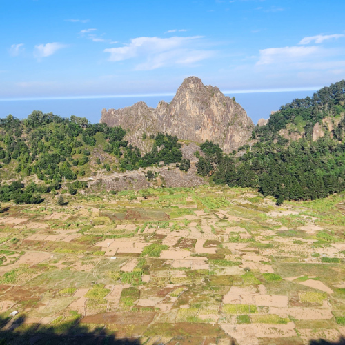 Le cratère de Cova. Cap Vert, Santo Antao.