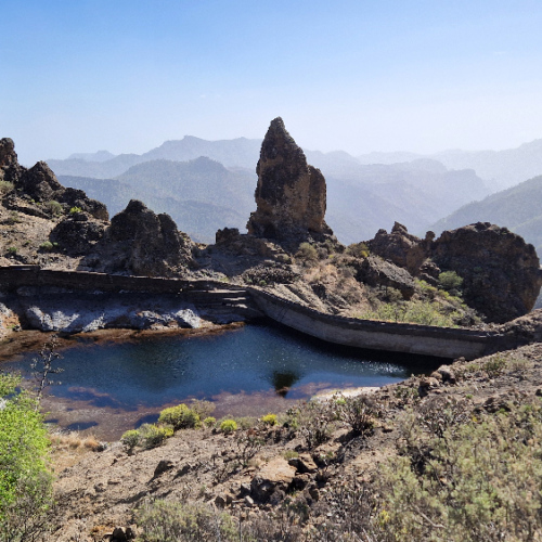 Petite réserve d'eau. Grande Canarie, Roque Nublo.