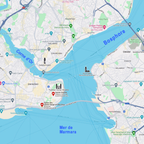 Istanbul, Corne d'Or et Bosphore. Turquie, Istanbul, géographie.