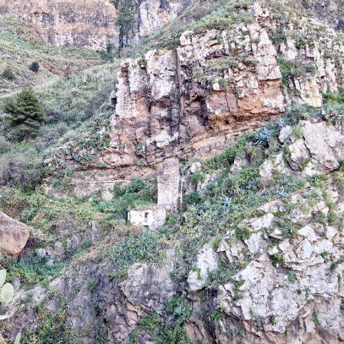 Un moulin dans la vallée d'Agaete. Grande Canarie, vallée d'Agaete.