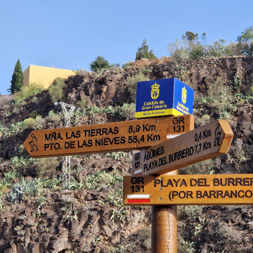 Début du trek dans la vallée Guayadeque. Grande Canarie, Vallée Guayadeque.