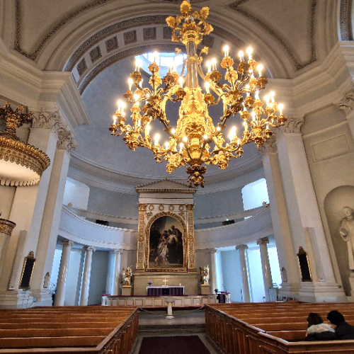 Helsinki. La Cathédrale luthérienne d'Helsinki. Helsinki.