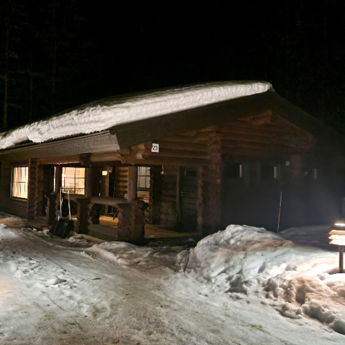 chalet à Mannisto. Finlande, Laponie.