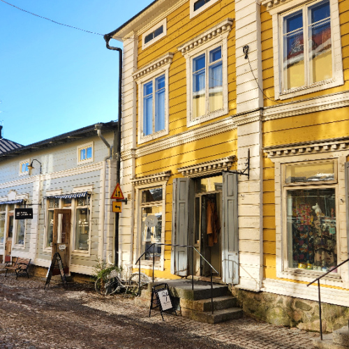 Ruelles de Porvoo. Finlande, Porvoo.