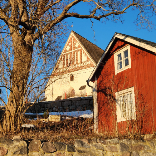 La cathédrale Tuomiokirkko. Finlande, Porvoo.