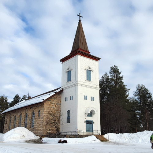 L'église de Sodankylan. Finlande, Laponie.