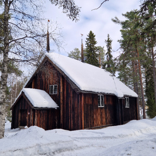 L'église Vanha de Sodankylan. Finlande, Laponie.