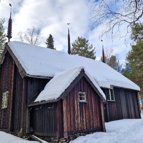 L'église Vanha de Sodankylan. Finlande, Laponie.