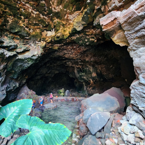 Entrée de Cueva de los Verdes. Lanzarote, Cueva de los Verdes.