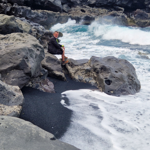 Balade en bord de mer à El Golfo. Lanzarote, El Golfo.