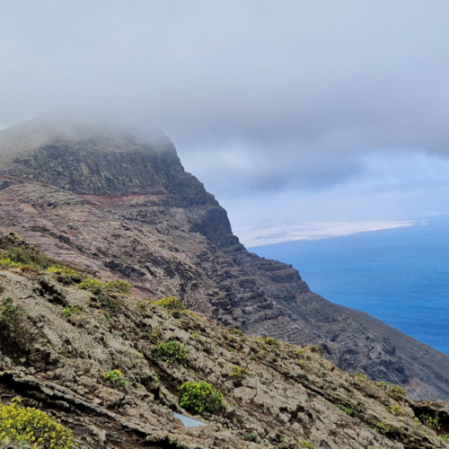 Parcours sur les hauteurs des falaises de Famara. Lanzarote, Les falaises de Famara.