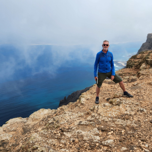 Parcours sur les hauteurs des falaises de Famara. Lanzarote, Les falaises de Famara.