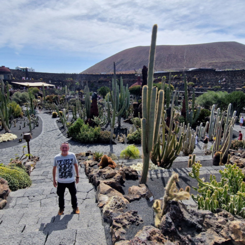 Jardin des cactus de César Manrique, Lanzarote. Jardin des cactus, Lanzarote.