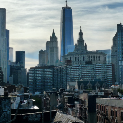Vue sur New York, gratte-ciels. Vue sur New York, gratte-ciels.