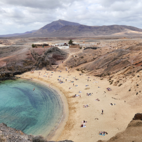 Lanzarote, plage de Papagayo. Lanzarote, plage de Papagayo.