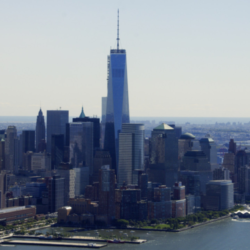 Vol hélicoptère au-dessus de l'Hudson River, Vue sur Manhattan. Vol hélicoptère au-dessus de l'Hudson River, Vue sur Manhattan.