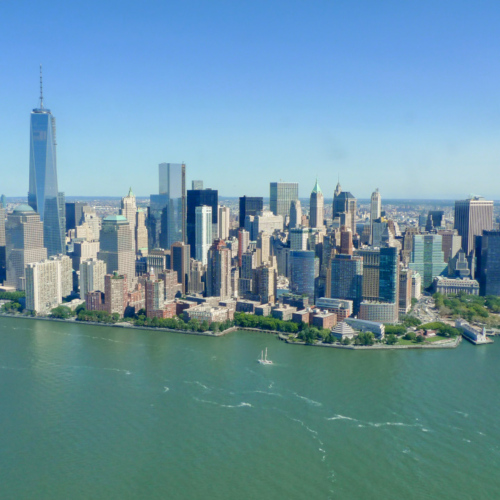 Vol hélicoptère au-dessus de l'Hudson River, Vue sur Manhattan. Vol hélicoptère au-dessus de l'Hudson River, Vue sur Manhattan.