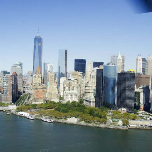 Vol hélicoptère au-dessus de l'Hudson River, Vue sur Manhattan. Vol hélicoptère au-dessus de l'Hudson River, Vue sur Manhattan.