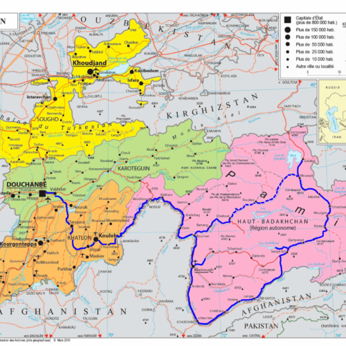 Tadjikistan. Notre parcours sur la route du Pamir. Tadjikistan. Notre parcours sur la route du Pamir.