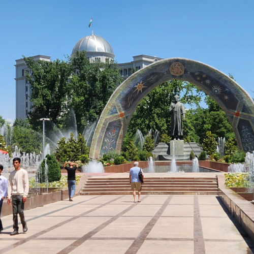 Douchanbé parc Rudaki. Tadjikistan, Douchanbé