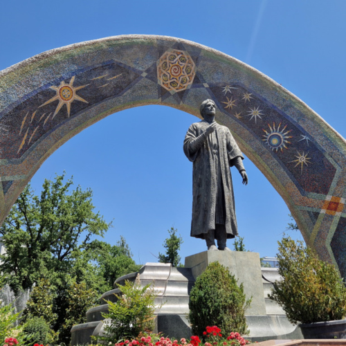 Le poète Rudaki. Tadjikistan, Douchanbé