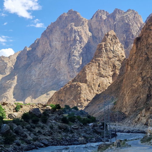 Piste de Khijez à Kalaikhun. Tadjikistan, Khijez à Kalaikhun.