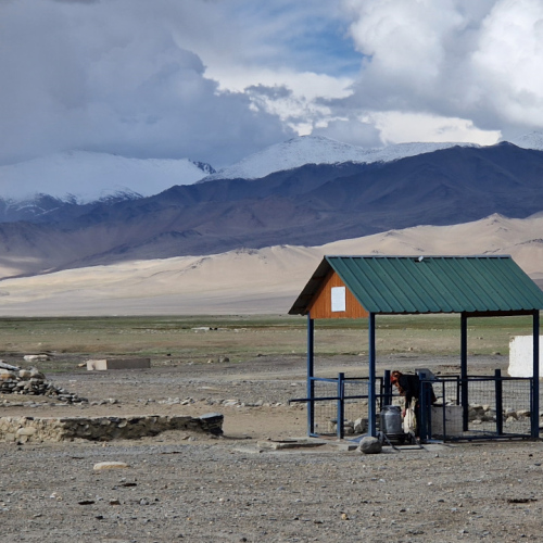 Village de Karakul. Tadjikistan, Karakul.