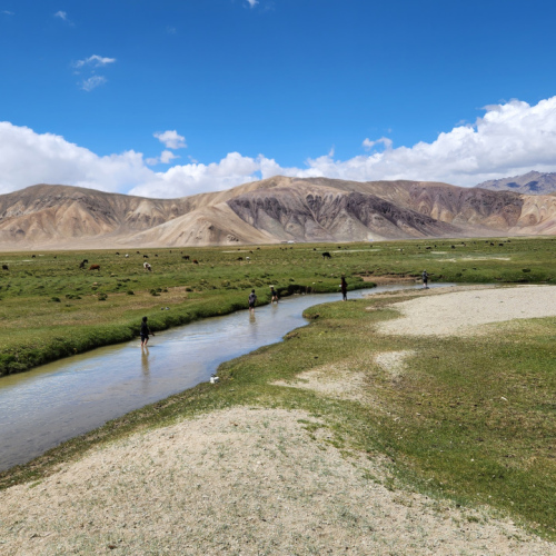 Le lac Bulunkul. Tadjikistan, Bulunkul.