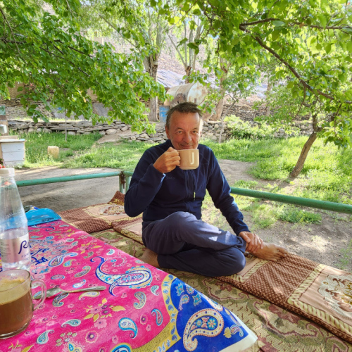 Sawnob, Petit déjeuner. Tadjikistan, Sawnob.
