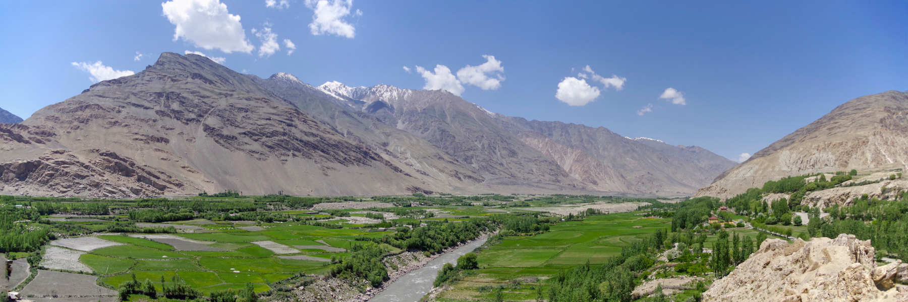 Vue de la forteresse de Qah Qaha. Tadjikistan, Qah Qaha
