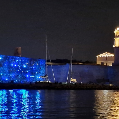 Mucem, Fort St Jean. Marseille, Apéro festif sur la Digue du Large.