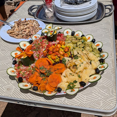 Crudités, sardines. Maroc, Le Djebel Toubkal.