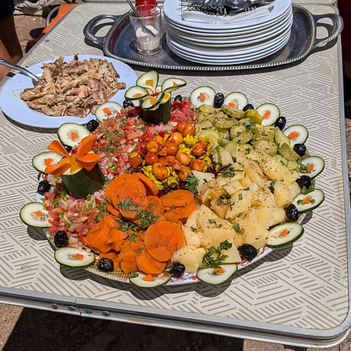 Crudités, sardines. Maroc, Le Djebel Toubkal.