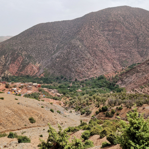 Départ de notre trek. Maroc, Trek Djebel Toubkal.