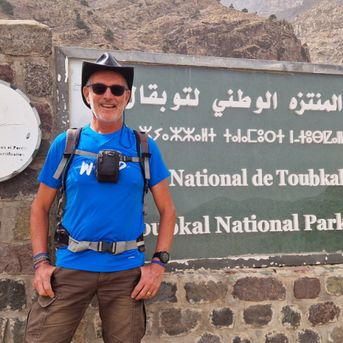 Nous rentrons dans le Parc National de Toubkal. Maroc, Trek Djebel Toubkal.
