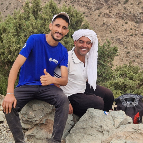 Marouan et Mohamed. Maroc, Trek Djebel Toubkal.