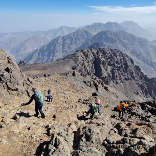 Progression difficile, c'est plus facile de monter ! Maroc, Le Djebel Toubkal.