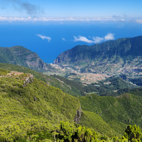 Vue du Mirador Bica da Cana. Madère, Mirador Bica da Cana.