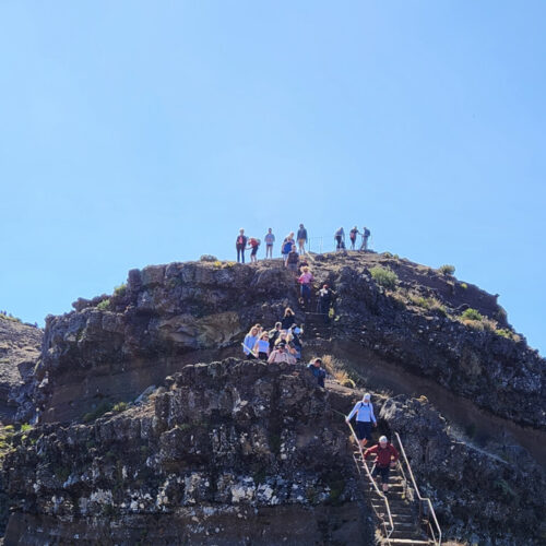 Beaucoup de monde pour cette rando. Madère, Le Pico do Arieiro.