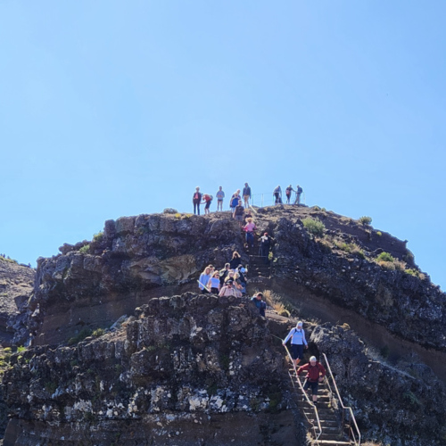 Beaucoup de monde pour cette rando. Madère, Le Pico do Arieiro.