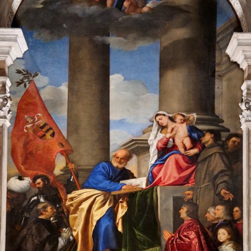 Basilica Santa Maria Gloriosa dei Frari.
Madonna di Ca' Pesaro. Basilica Santa Maria Gloriosa dei Frari.