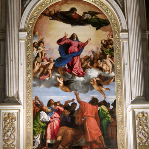 Basilica Santa Maria Gloriosa dei Frari.
L'Assomption de la Vierge (Titien) Basilica Santa Maria Gloriosa dei Frari