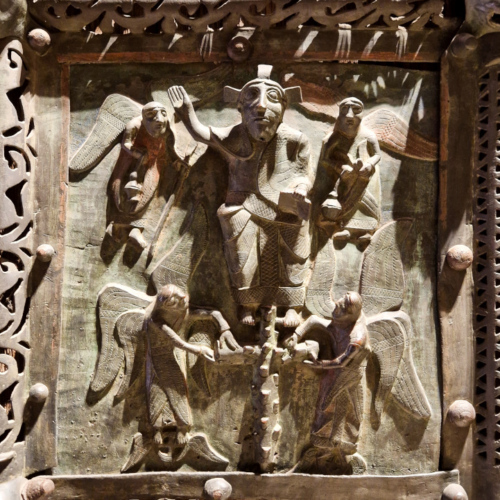 La Basilique San Zeno. les panneaux de bronze du portail. Vérone, La Basilique San Zeno.
