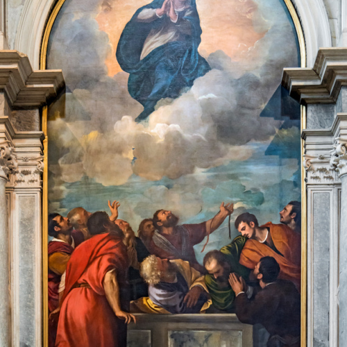 Duomo de Vérone, L'Assomption de la Vierge par Le Titien.
Photo de Didier Descouens. Vérone, la Cathédrale Santa Maria Matricolare ou Duomo. Photo de Didier Descouens.
