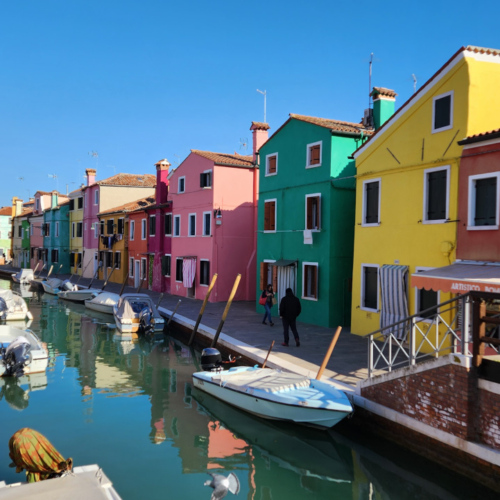 Les maisons colorées de l'île de Burano. Île de Burano
