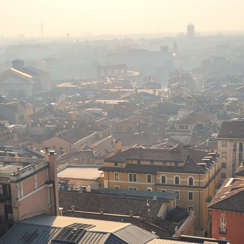 Vue de la tour des Lamberti. Vérone, vue de la tour des Lamberti.