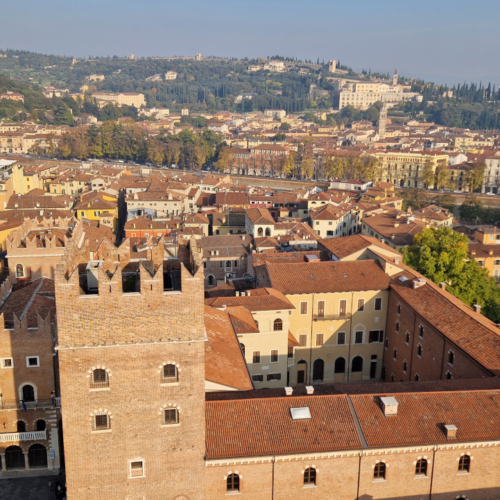 Vue de la tour des Lamberti. Vérone, vue de la tour des Lamberti.