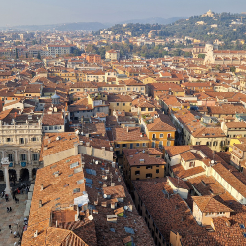 Vue de la tour des Lamberti. Vérone, vue de la tour des Lamberti.