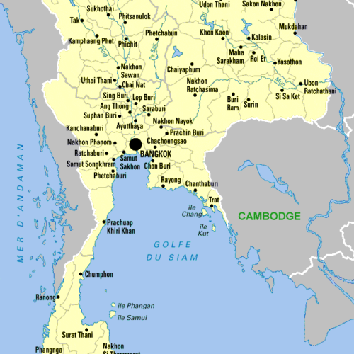 Carte de la Thaïlande. Carte de la Thaïlande.